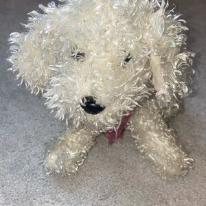 Dan Dee White Dog Curly Floppy Ears Plush Doll